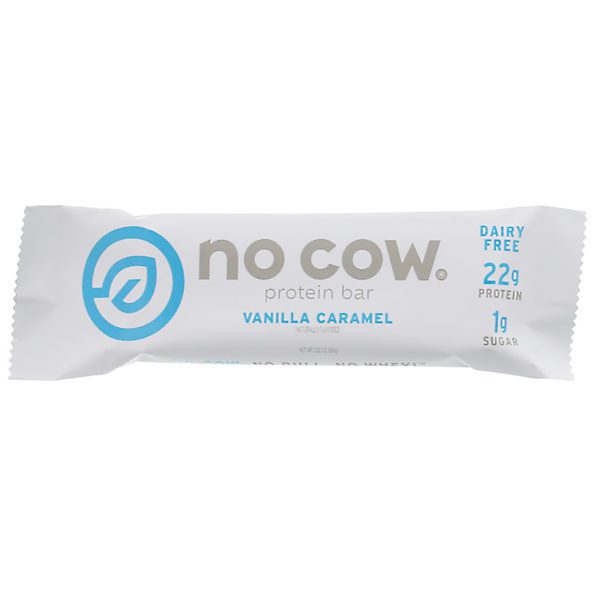 No Cow, Barrita proteica, Caramelo y vainilla, 12 barritas, 60 g (2,12 oz) cada una - Imagen 4