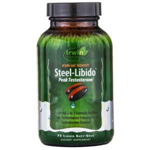 Irwin Naturals, Libido de acero, Testosterona alta, 75 cápsulas blandas líquidas
