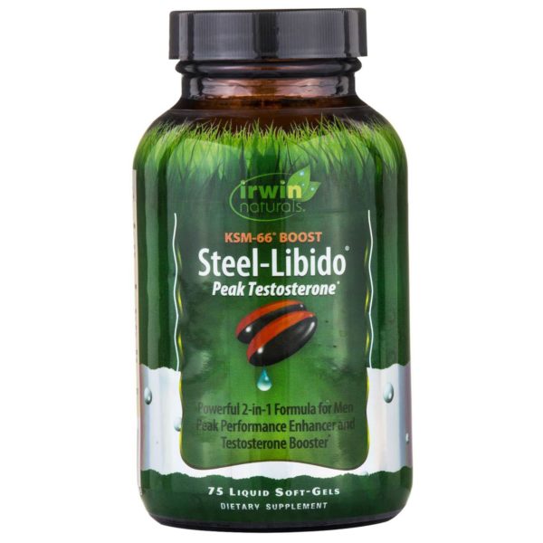 Irwin Naturals, Libido de acero, Testosterona alta, 75 cápsulas blandas líquidas