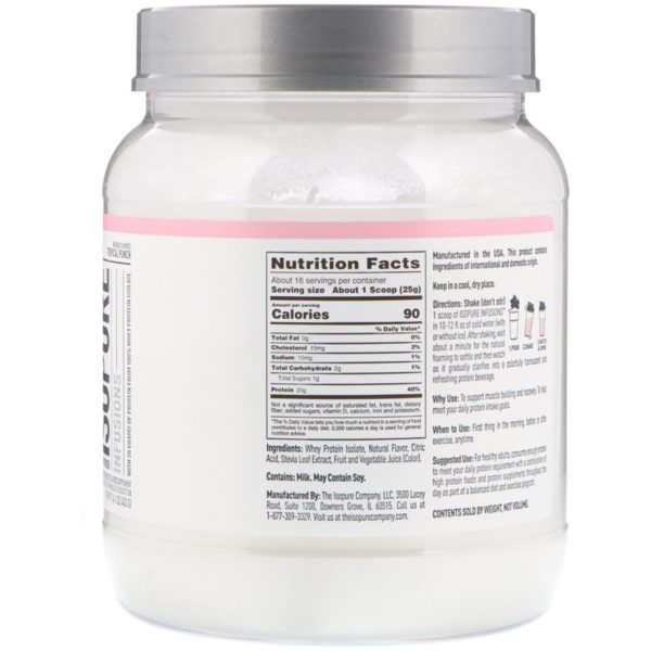 Isopure, Protein Powder Infusions, Tropical Punch, 14.1 oz (400 g) - Imagen 2