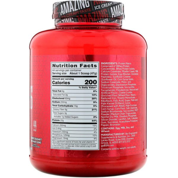 BSN, Syntha-6, cremas heladas Cold Stone, quieres masa de galletas, 2,07 kg (4,56 lb) - Imagen 2