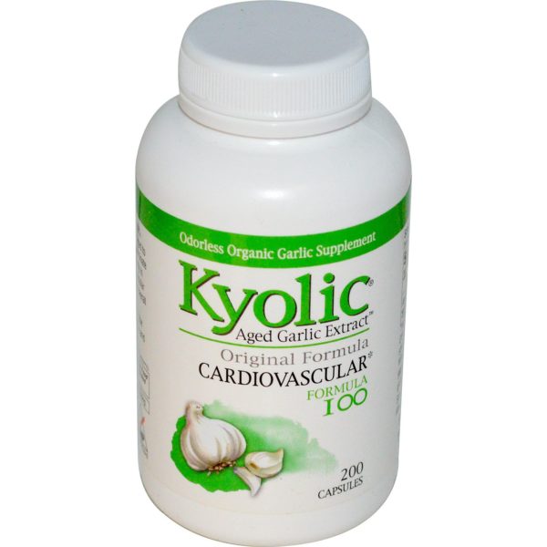 Kyolic, Extracto de ajo añejado, cardiovascular, fórmula 100, 200 cápsulas