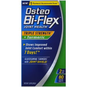 Osteo Bi-Flex, Salud de las articulaciones, triple potencia + cúrcuma, 80 tabletas recubiertas