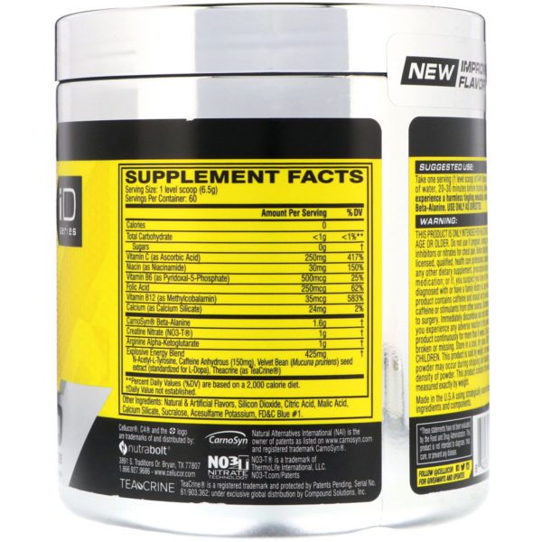 Cellucor, Explosivo Original C4, preentrenamiento, Blue Razz helado, 13.8 oz (390 g) - Imagen 2