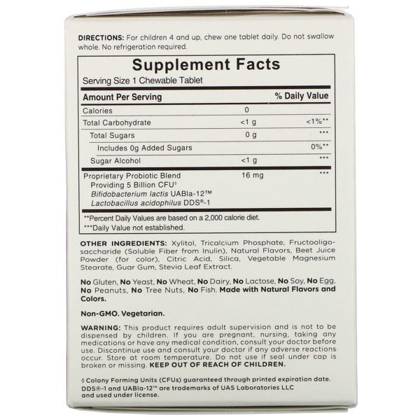 American Health, Probiotic KidChewables, Natural Strawberry Vanilla Flavor, 5 Billion Live Cultures , 30 Chewable Tablets - Imagen 2