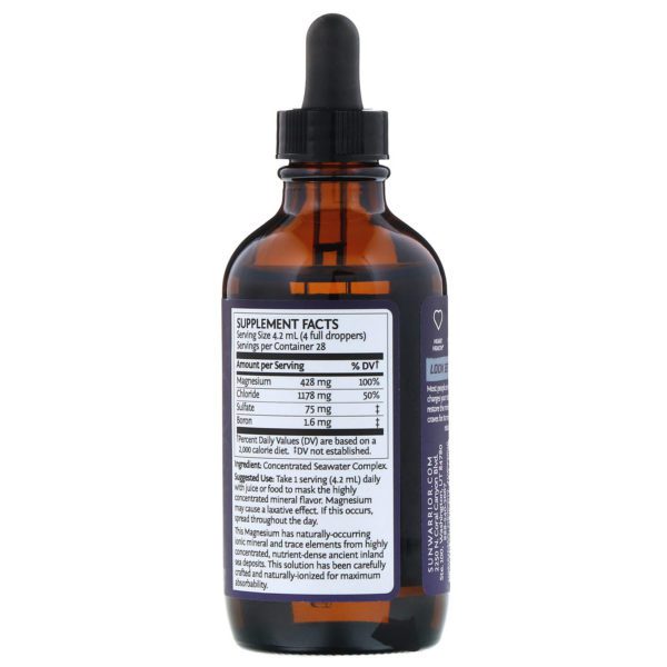 Sunwarrior, Magnesium 4 fl oz (118 ml) - Imagen 2