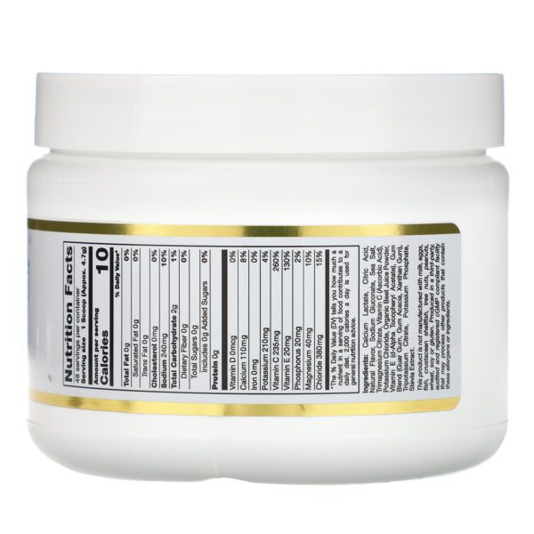 California Gold Nutrition, HydrationUP, Mezcla en polvo para preparar bebidas con electrolitos, Bayas mixtas, 227 g (8 oz) - Imagen 2