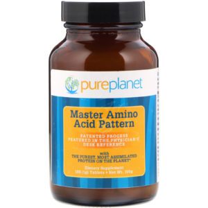 Pure Planet, Patrón de ácidos aminoácido maestro, 1000 mg, 100 tabletas