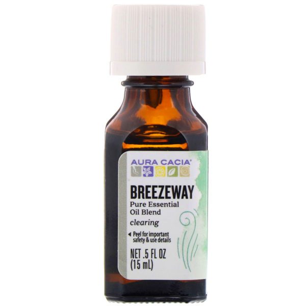 Aura Cacia, Mezcla de aceites esenciales puros, pasadizo exterior, 15 ml (0,5 oz. líq.)