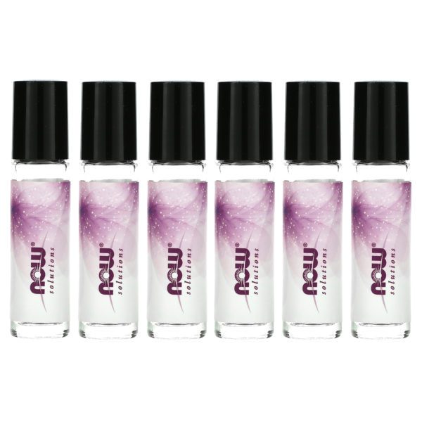 Now Foods, Envases vacíos de vidrio roll-on, 6 envases, 10 ml (1/3 oz. líq.) cada uno
