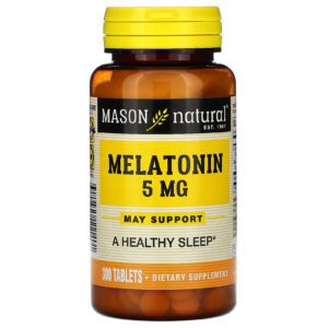 Mason Natural, Melatonina, 5 mg, 300 comprimidos