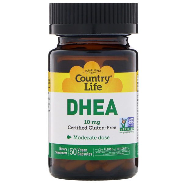 Country Life, DHEA, 10 mg, 50 cápsulas vegetarianas