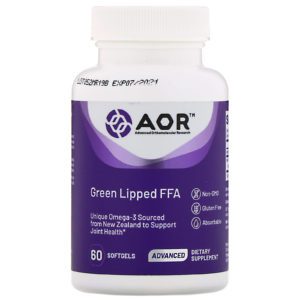 Advanced Orthomolecular Research AOR, Green Lipped FFA, 60 cápsulas blandas