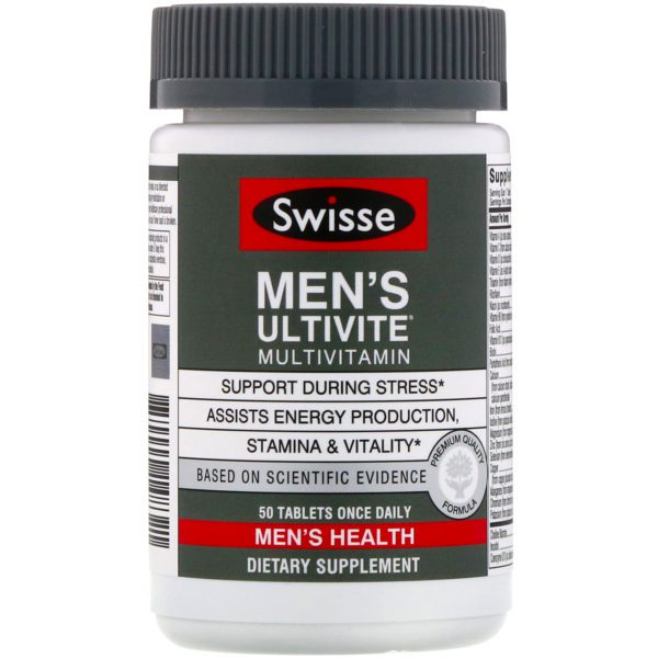 Swisse, Multivitamínico Ultivite para hombres, 50 comprimidos