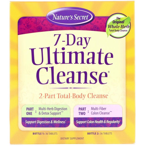 Nature's Secret, 7-Day Ultimate Cleanse, 2 partes Total-Body Cleanse
