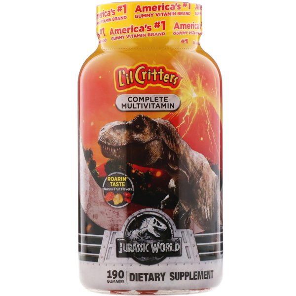 L'il Critters, Complete Multivitamin Gummies, Jurassic World, Natural Fruit Flavors, 190 Gummies - Imagen 2