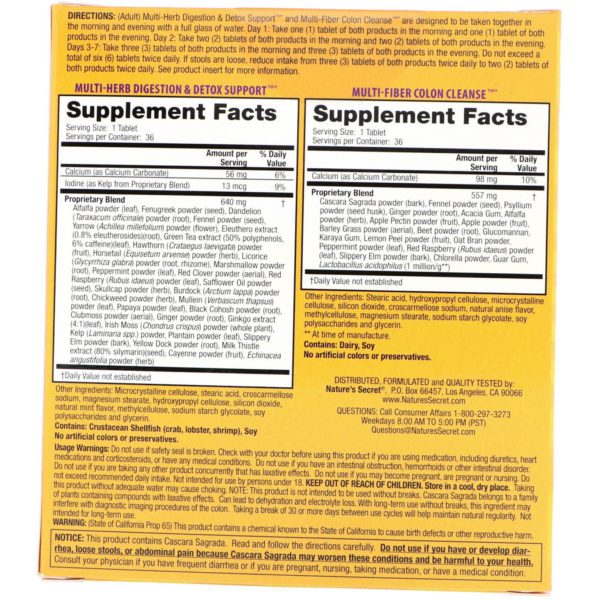 Nature's Secret, 7-Day Ultimate Cleanse, 2 partes Total-Body Cleanse - Imagen 2