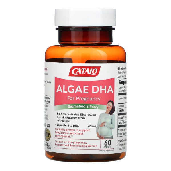 Catalo Naturals, Algae DHA for Pregnancy, 60 Softgels - Imagen 3