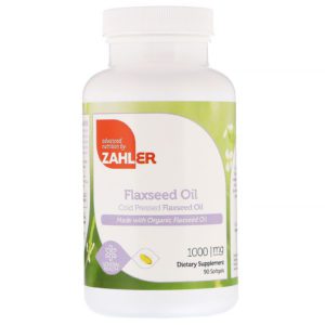 Zahler, Aceite de semilla de lino orgánico, 1.000 mg, 90 cápsulas