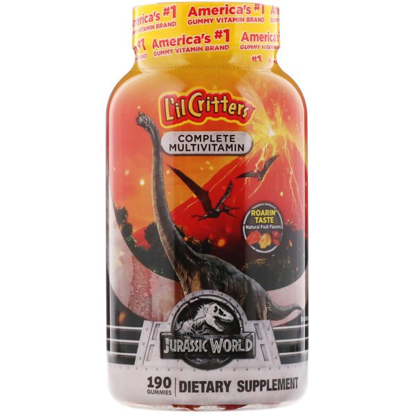 L'il Critters, Complete Multivitamin Gummies, Jurassic World, Natural Fruit Flavors, 190 Gummies - Imagen 3