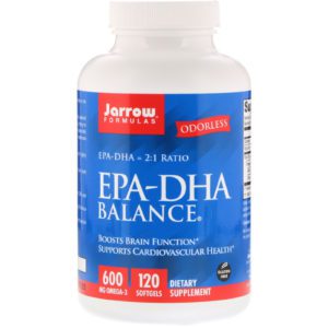 Jarrow Formulas, EPA-DHA Balance, Suplemento alimentario, 120 cápsulas blandas