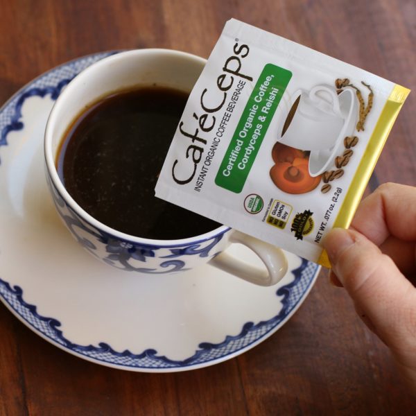 California Gold Nutrition, CaféCeps, Café instantáneo orgánico con polvo de hongos Cordyceps y reishi, 30 sobres, 2,2 g (0,077 oz) cada uno - Imagen 4