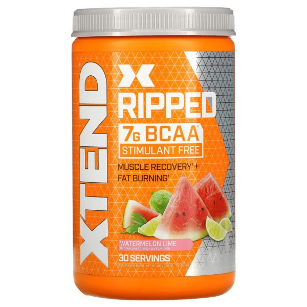 Xtend, Ripped, 7 G de BCAA, Sabor a sandía y lima, 495 g (1,09 lb)