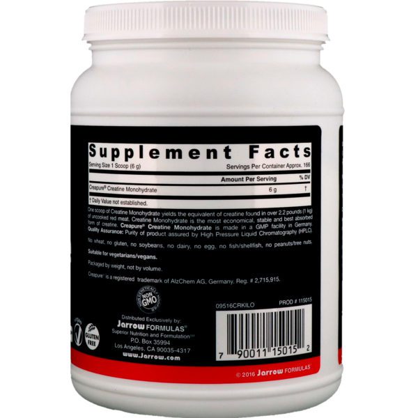 Jarrow Formulas, Creatine Monohydrate Powder, 35.3 oz (1 kg) - Imagen 2