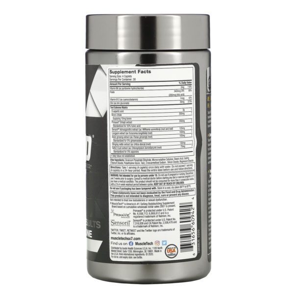 Muscletech, Black Onyx, Test HD, 120 Caplets - Imagen 2