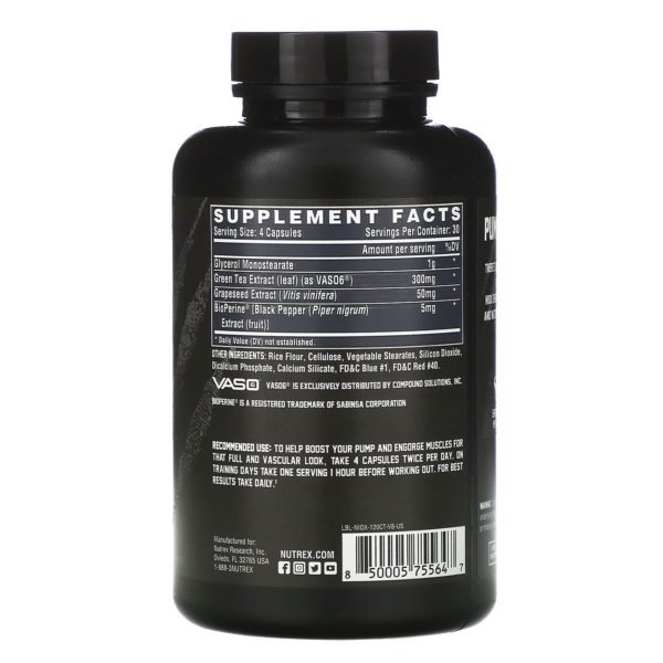 Nutrex Research, Niox, Extreme Pumps, 120 Capsules - Imagen 2