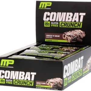 MusclePharm, Combat Crunch, galletitas y crema, 12 barras, 2.22 oz oz (63 g) cada una