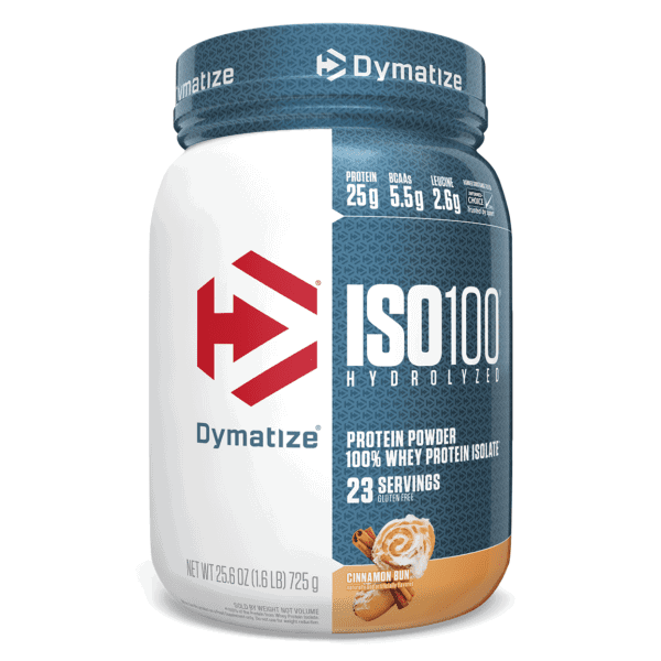 Dymatize Nutrition, ISO 100 Hydrolyzed, 100% Whey Protein Isolate, Cinnamon Bun, 25.6 oz (725 g)