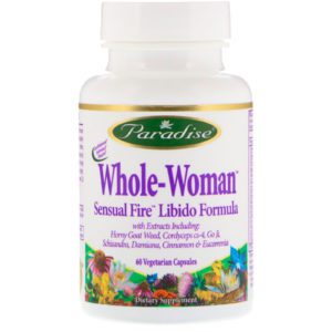 Paradise Herbs, Whole-Woman, Sensual Fire, fórmula para la libido, 60 cápsulas vegetales