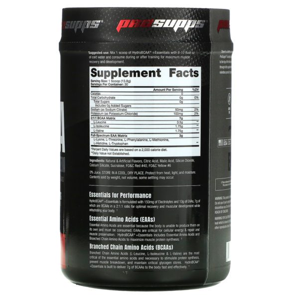 ProSupps, Hyrdo BCAA +Essentials, Fruit Punch, 14.6 oz (414 g) - Imagen 2