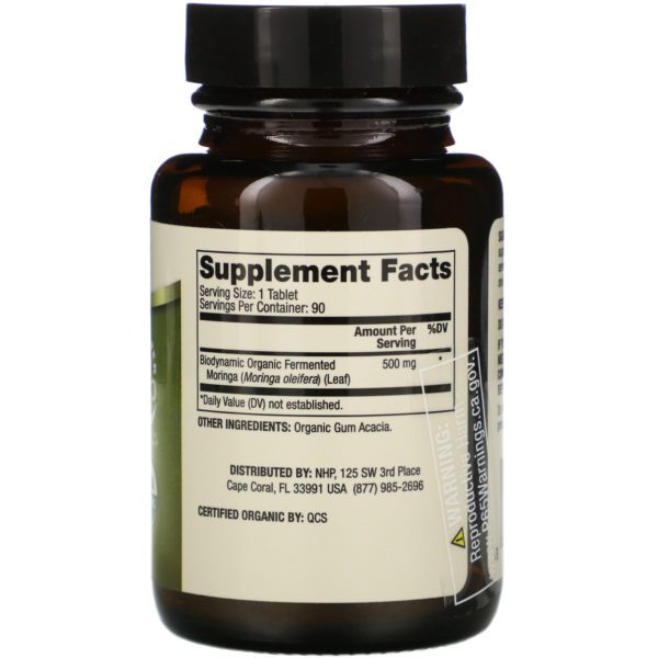 Dr. Mercola, Biodynamic, Organic Fermented Moringa, 90 Tablets - Imagen 2
