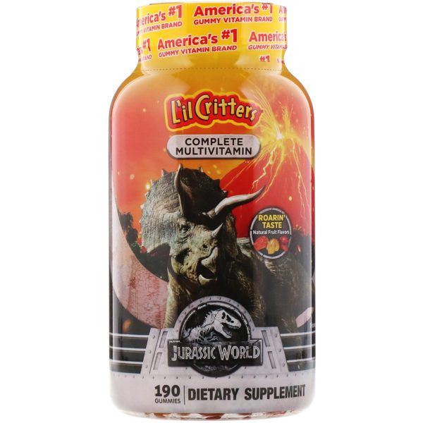L'il Critters, Complete Multivitamin Gummies, Jurassic World, Natural Fruit Flavors, 190 Gummies - Imagen 4