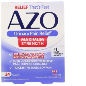 Azo, Alivio del dolor urinario, fuerza máxima, 24 tabletas