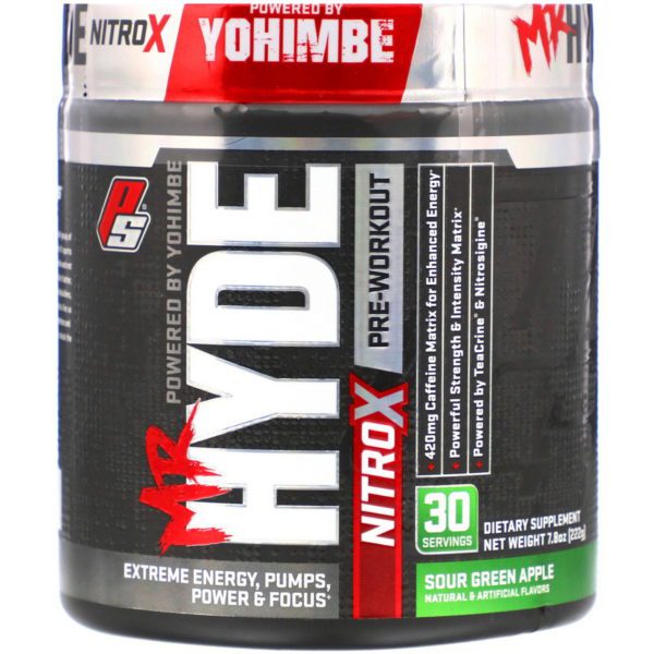 ProSupps, Mr. Hyde, Nitro X, Pre Workout, Sour Green Apple, 7.8 oz (222 g)