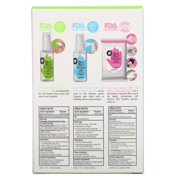Double Dare, OMG!, Bye Bye Germs, Sanitizing Essential Kit, 3 Piece Kit - Imagen 3