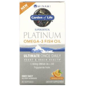 Minami Nutrition, MorEPA Platinum, Ultimate Once Daily Omega-3 + D3 Formula, Sabor a Naranja, 30 Cápsulas Gel Suave