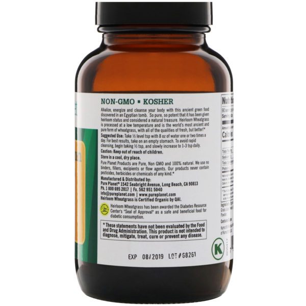 Pure Planet, Pasto de trigo orgánico reliquia familiar, 90 g - Imagen 3