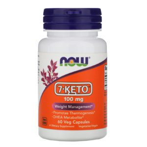 Now Foods, 7-KETO, 100 mg, 60 cápsulas vegetales