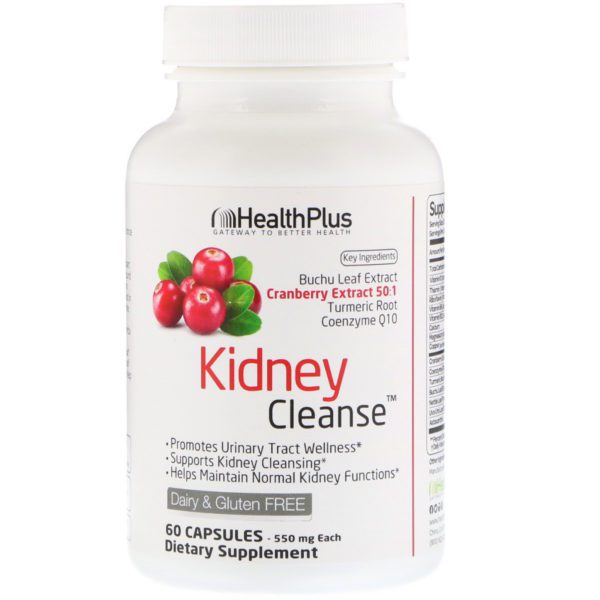 Health Plus, Limpieza de los Riñones, 550 mg, 60 cápsulas