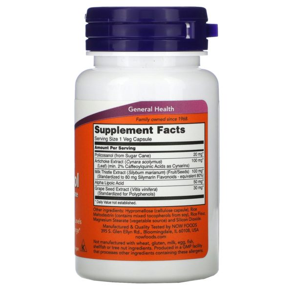 Now Foods, Double Strength Policosanol, 20 mg, 90 Veg Capsules - Imagen 2
