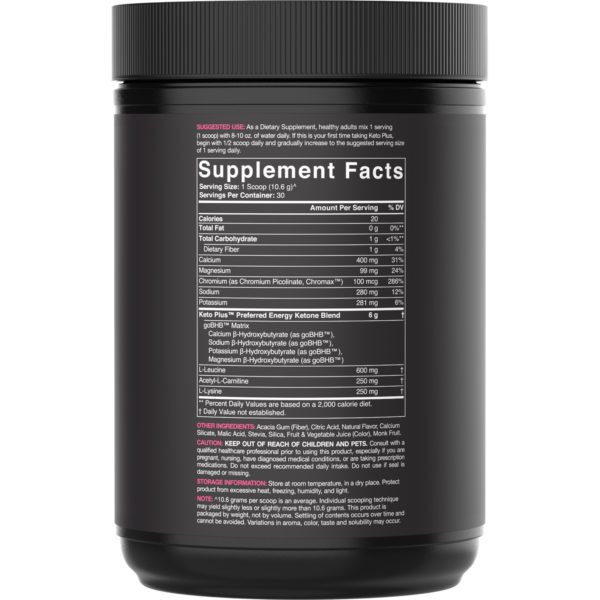 Sports Research, Keto Plus, GO BHB +, limonada de frambuesa, 11.2 oz (318 g) - Imagen 2