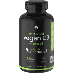 Sports Research, D3 vegana, 125 mcg (5000 UI), 60 cápsulas blandas vegetarianas