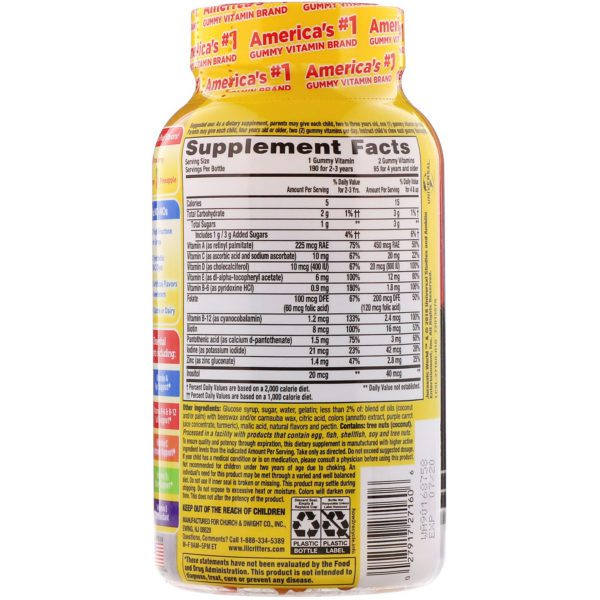 L'il Critters, Complete Multivitamin Gummies, Jurassic World, Natural Fruit Flavors, 190 Gummies - Imagen 5