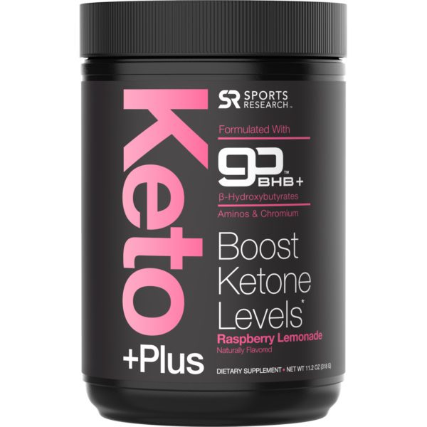 Sports Research, Keto Plus, GO BHB +, limonada de frambuesa, 11.2 oz (318 g)