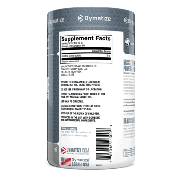 Dymatize Nutrition, Creatina Micronizada, sin sabor, 300 g (10,6 oz) - Imagen 2