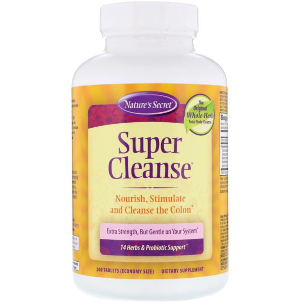Nature's Secret, Súper Cleanse, 200 Tabletas